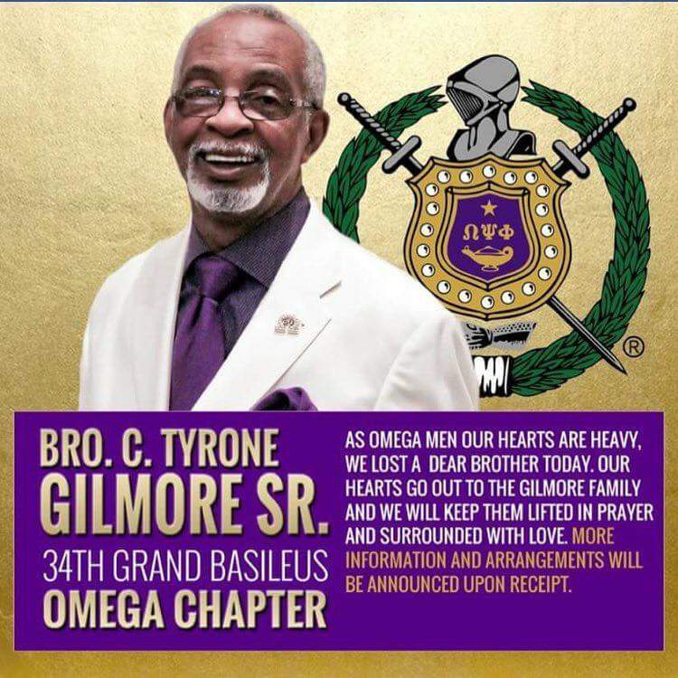 TauChapterQues's tweet image. Everyone please keep the Gilmore family &amp;amp; the fraternity in your prayers. Continuing to lift as we climb, we stand on the shoulders of the giants who come before us. Bro. Gilmore was one of those Giants. RIP to our 34th Grand Basileus. #OmegaChapter