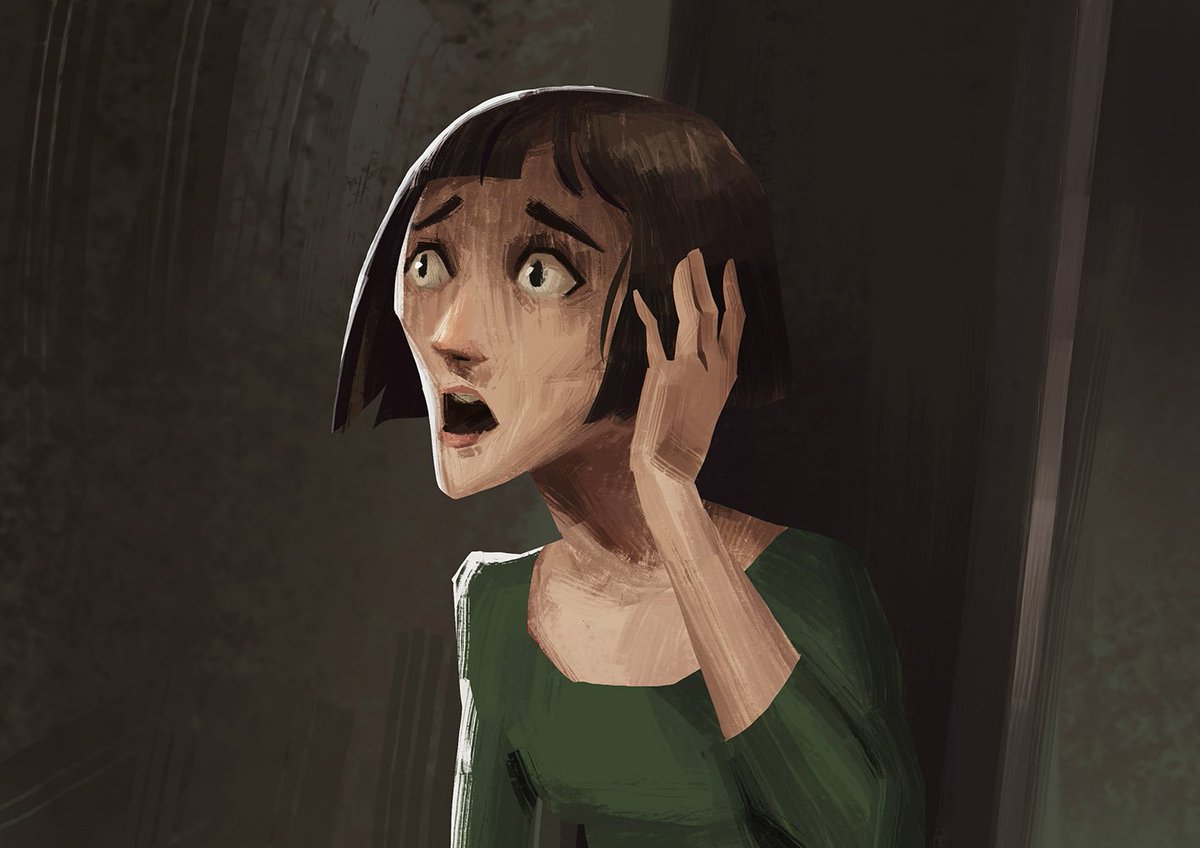 BenHoArtist's tweet photo. I realized the characters I draw aren't quite as expressive as I'd like. So in keeping with the horror themes I've been working with, heres a frightened victim!
#ArtisticTuesday #art #drawing #painting https://t.co/EhO0CcHMIx