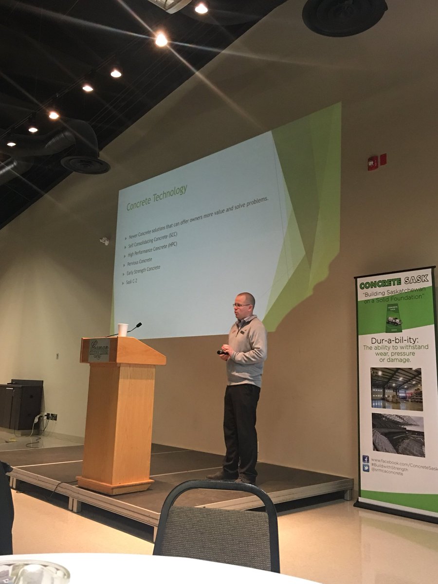 ConcreteSask's tweet photo. Headed into our afternoon portion of Concrete 102 - Matt diving into Concrete Technology #concreterocks #selfconsolidatingconcrete #perviousconcrete #highperformanceconcrete #SaskC2 #earlystrengthconcrete https://t.co/4Uscg55EBz