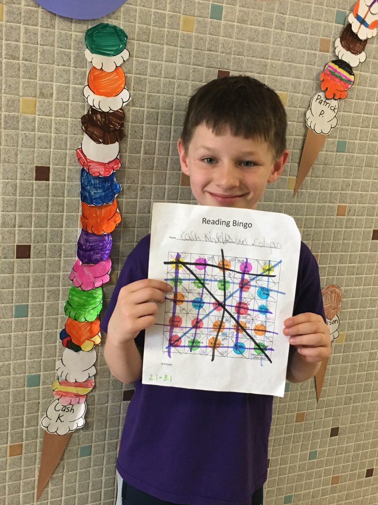 mrscolgansclass's tweet photo. High five boys! Congrats on filling your entire Reading Bingo sheet! #sceslearners #sces2learn #highfive #lovetoread2C https://t.co/MlIr0uwDkE