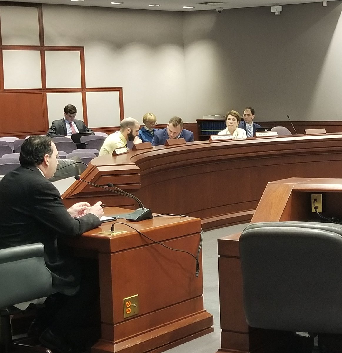 Sarah_Coli's tweet photo. PIACT President @KenDistel testifies before the Insurance and Real Estate Com. in favor of granting CE credits for an active and participating membership in an insurance trade association.  @PIAGovAffairs https://t.co/mzw84ThQiC