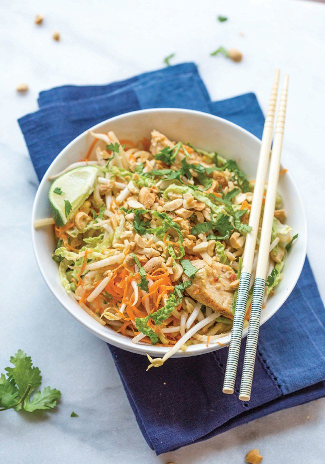 Try this Chicken Pad Thai recipe - only 22g carbs per serving. FYI: Peanuts are a low glycemic index food :) Recipe -> diabeticgourmet.com/diabetic-recip… 

#diabetes #recipes #food #dinner #thai #diet #life #diabeticgourmet #salud #heart #recipe #cooking #cook #diabeticdiet#today #tuesday