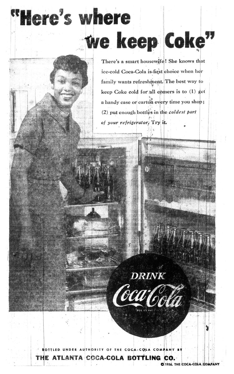 Most revenues for the Atlanta Daily World came from ads purchased by large white-owned businesses. A few of these companies were progressive enough to run ads (like these) featuring African-Americans in the paper back in the 1950s.  
Learn more at kck.st/2GyKPZf