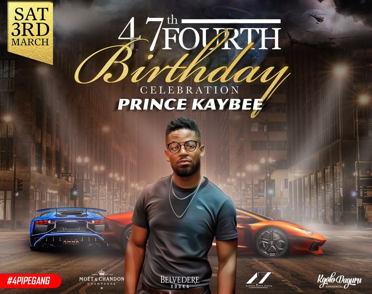 FionaBlaze_'s tweet photo. This saturday issa'birthday party join @47thAvenue as we celebrate our 4th birthday with @Prince_Kaybee and @miss_pru with #IsagaLami gang it's a night of celebration ๐ธ๐ธ
#4PipeGang
#47thAvenueBirthdayCelebration https://t.co/Z3oGC0hXav