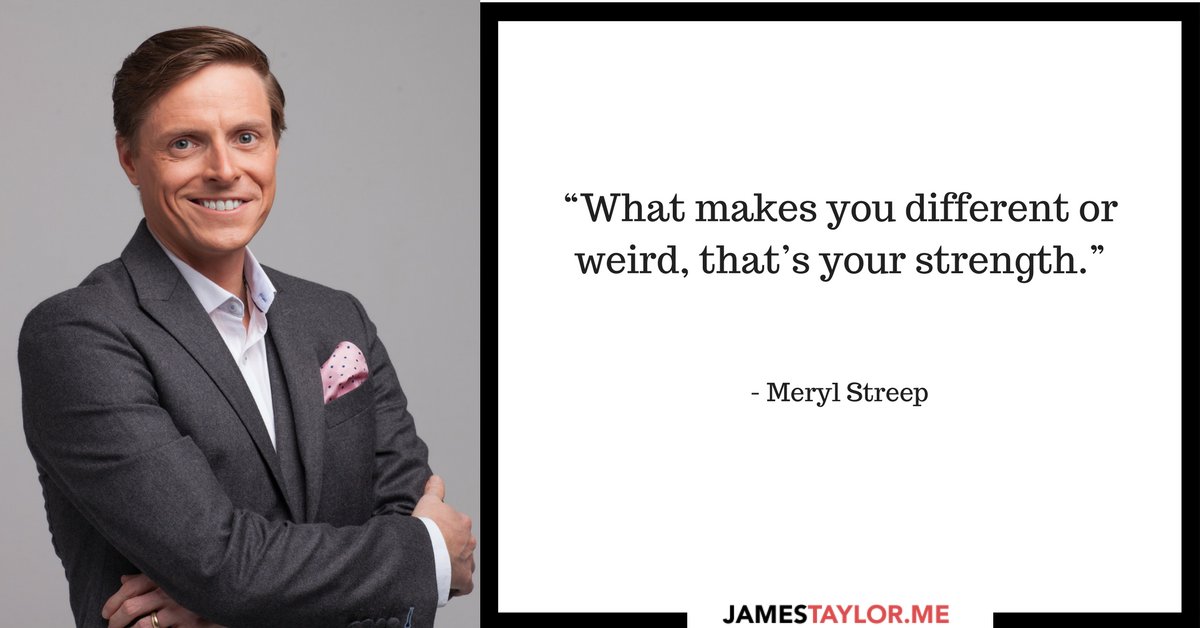 MyMusicBusiness's tweet photo. “What makes you different or weird, that’s your strength.” – Meryl Streep #creativelife https://t.co/Y4iWOUOjU5