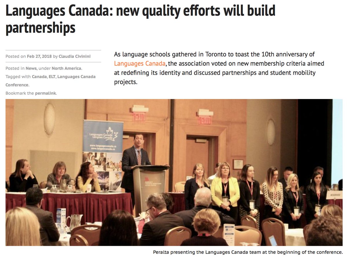 ThePIENews's tweet photo. .@LangCanada votes on new membership criteria and discusses #partnerships and student mobility #projects at its annual conference in #Toronto
See full story here:
https://t.co/5AWTXZ3Ys1
#intled #Canada https://t.co/M0vXtvJej8
