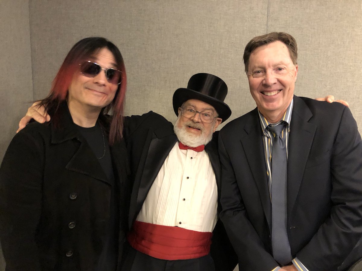 Peter_Tilden's tweet photo. The legendary Dr. Demento, punk rocker @johncafiero and guest host @RoyalOakes are on @KABCRadio right now. CALL US! 800.222.5222 #drdemento #osakapopstar #fishheads https://t.co/T5OAYOSabw