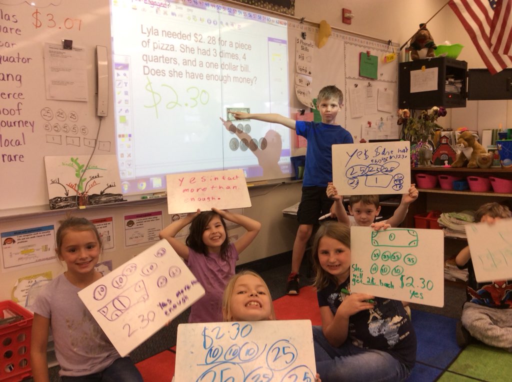CSwistack's tweet photo. #celebratelps We love acting out money problems. Way to solve second graders! https://t.co/ZdniHiuycV