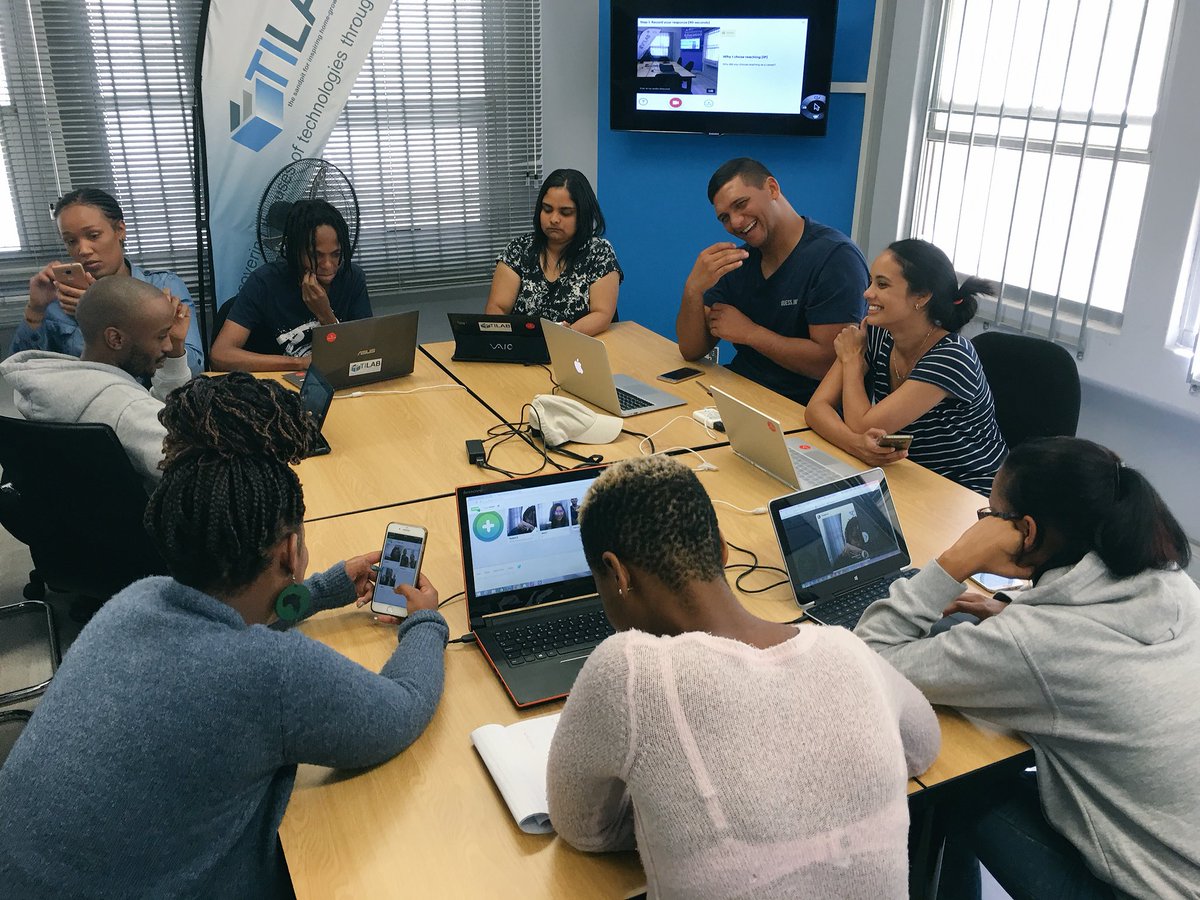 dickngambi's tweet photo. Pre-service #teachers at #UCT get empowered to #teach with #edutech at #etilab sandpit sessions in a year long #PGCE. Equipping future teachers for C21st #learners. https://t.co/bFNpFV2A6h