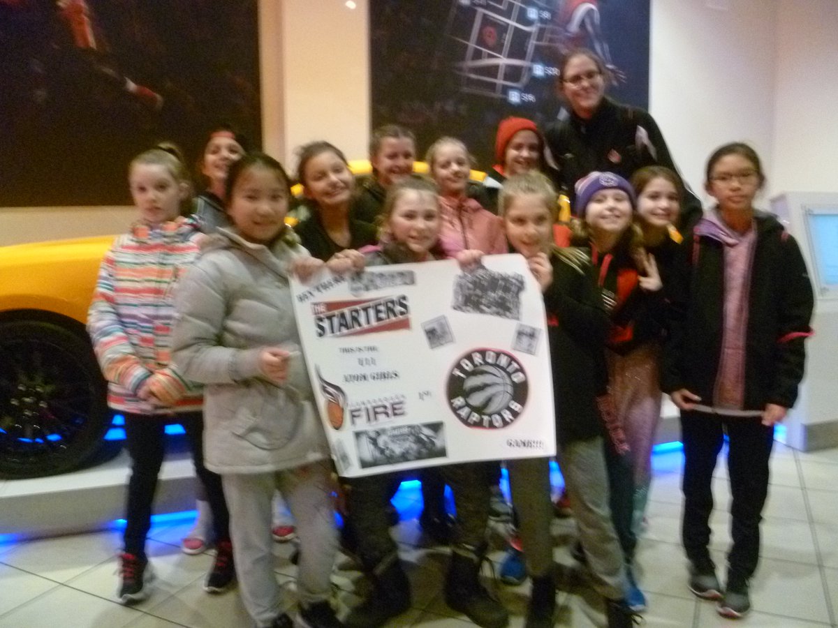 gTylerBrent's tweet photo. @TheStarters This is the Flamborough Fire Under 11 team at the Raptors vs Pistons.  They got on the ACC court for 5mins of scrimmage before tip-off and hope their fan sign makes you smile!  #WeTheNorth https://t.co/wXA3uQskro