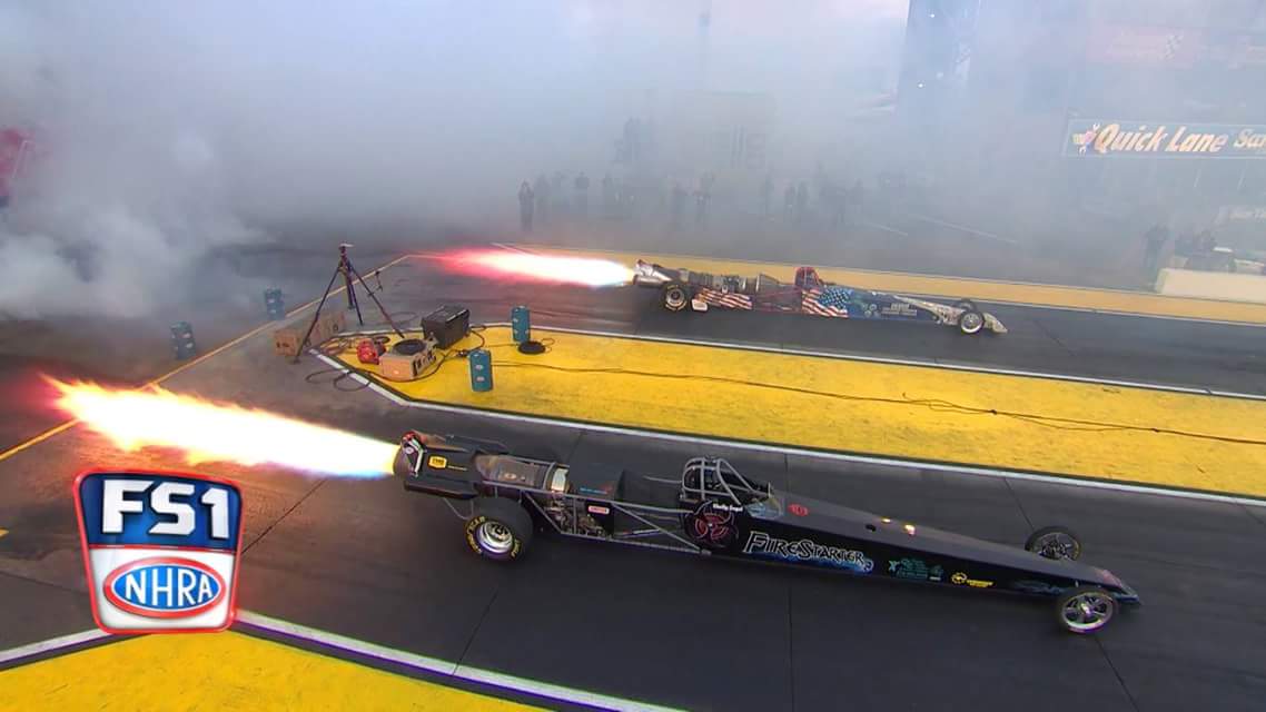 FireStarterJet's tweet photo. Great event this past weekend in Phoenix at the #WildHorsePass ! It looks like my run made the FOX FS1 Broadcast.

Big thank you to everyone! @NHRA - Safety Safari - My Crew - and of course all my fans who have been supporting me on this wild journey. https://t.co/Z7SPCKB9zK