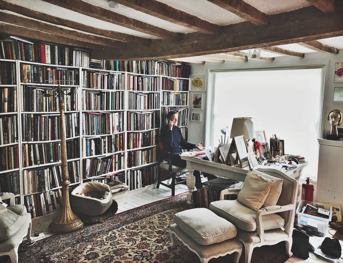 My main man <a href="/timmorganowen/">TIMOTHY MORGAN-OWEN</a> in his office/study looking regal as ever. Can’t wait to use my side of the desk...! 😜