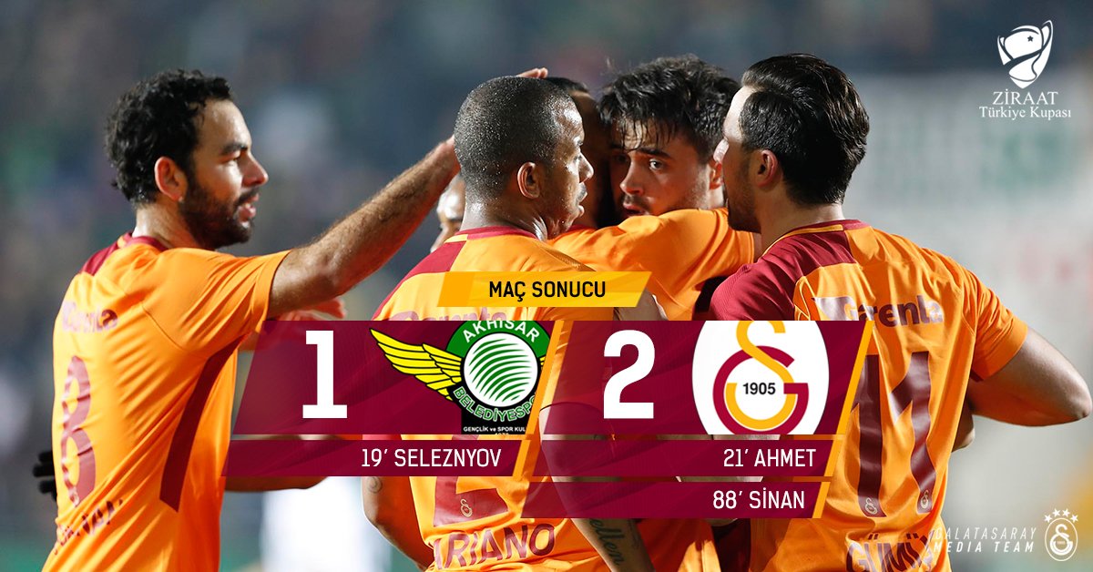 Maç sonucu: Teleset Mobilya Akhisarspor 1-2 Galatasaray #AKHvGS #HedefKupa!