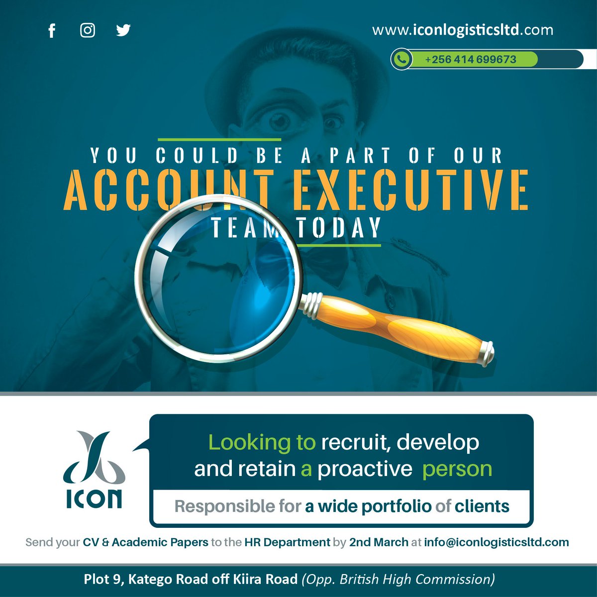 IconLogistics's tweet photo. The Icon Family is growing and we would like to grow with you. We are looking for a proactive and foresighted person to join our team of Account Executives. 

All the best. 

#IconFamily #WeAreGrowing https://t.co/EHYCqcz2VK