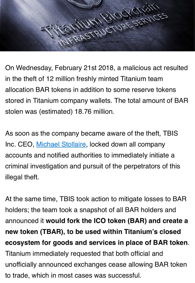 cryptowildgem's tweet image. #TitaniumBARS #cryptocurrencynews

I don’t have any but those that do, this was in my inbox.