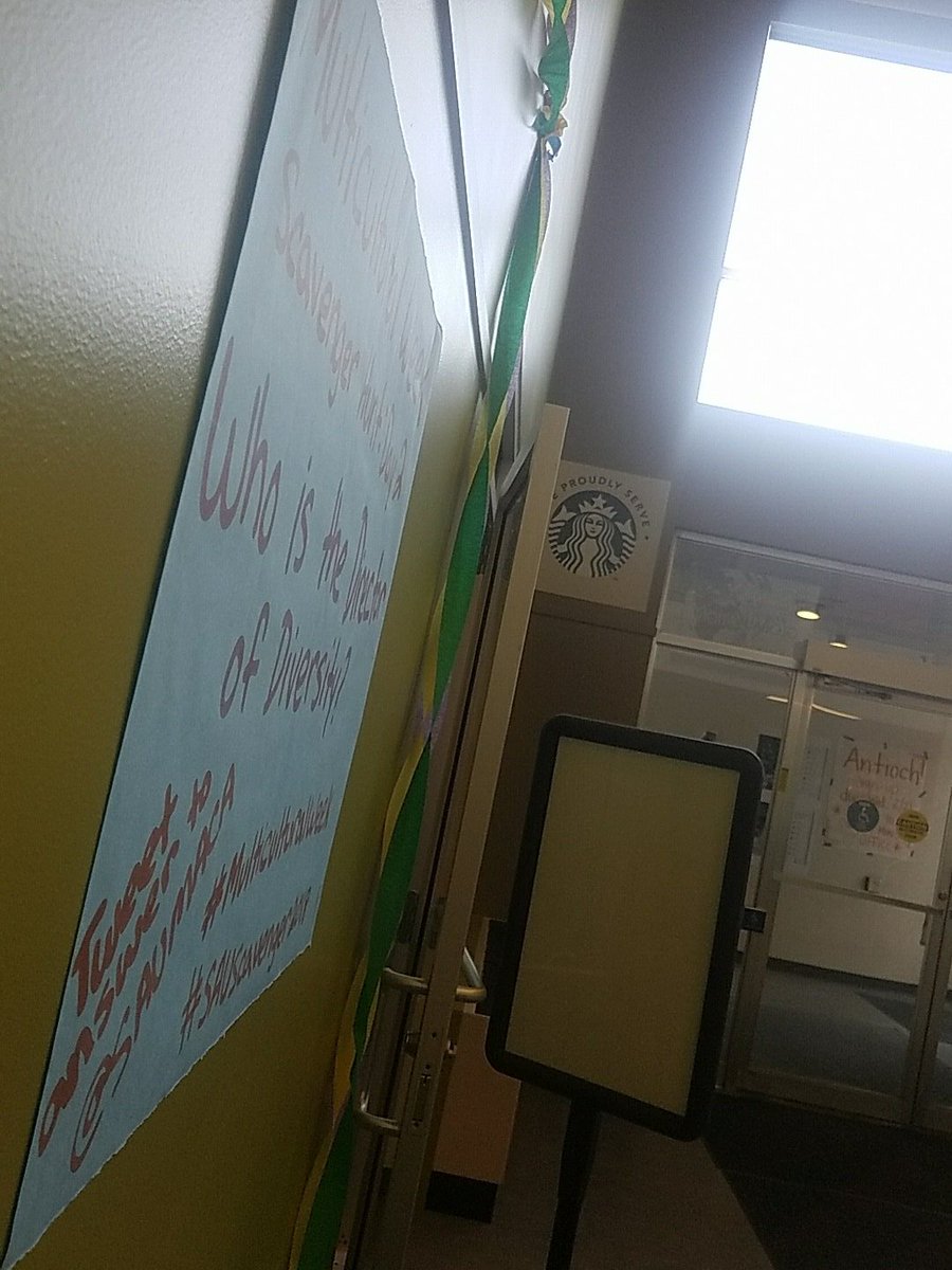 SAUMACA's tweet image. SCAVENGER HUNT DAY 2: Go take a picture with the poster, answer the question, tag us, and do the hashtags. People who answer correctly will be put in a drawing for various gift card prizes!! #SAUScavenger2018 #MulticulturalWeek