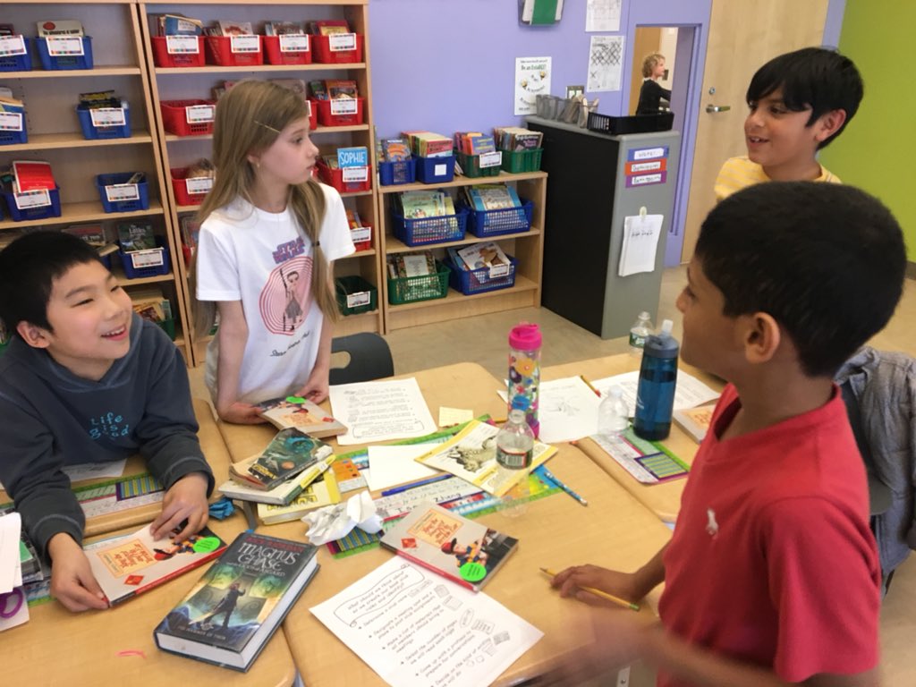 ThirdGradeCrew's tweet photo. Creating our book club rules and identity for our Character Studies book clubs! #EstabrookSchool https://t.co/XOLnpBqiiH