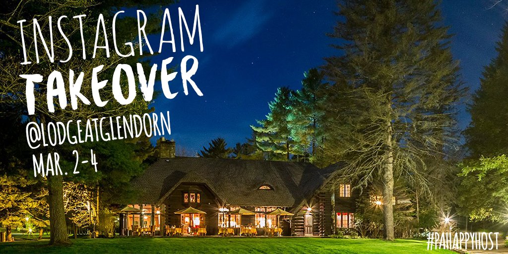 visitPA's tweet photo. Catch @lodgeatglendorn's Instagram takeover from March 2-4 as our next #PAHappyHost! Follow Visit_PA on Instagram to get a look into this luxury resort and hotel. https://t.co/KlY9yl8FcG