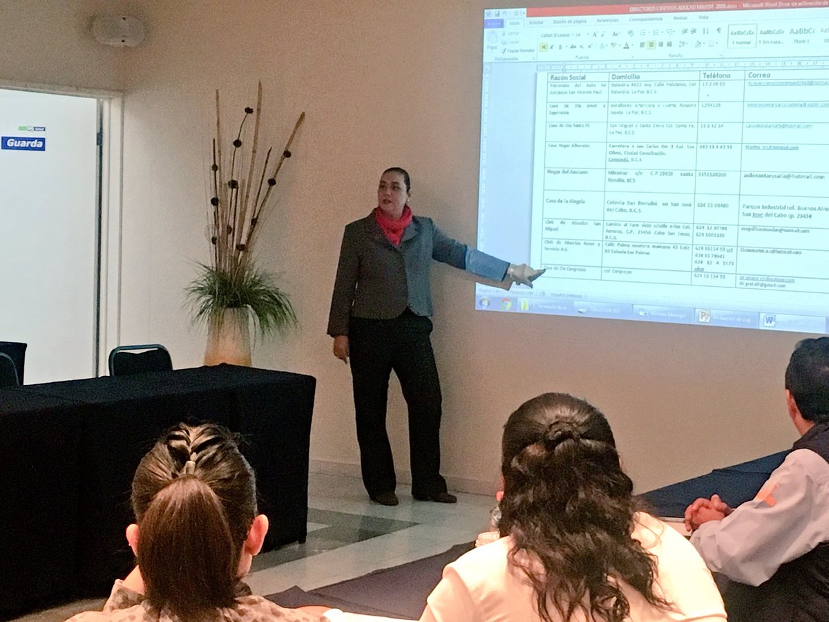 SusyBCS's tweet photo. Presentación de avances relativo a capacitación en centros de atención Adulto Mayor BCS #INAPAM #BCS #SSA #COSAE https://t.co/UPtm7mTWbx