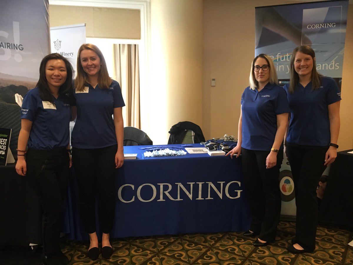 CorningTalent's tweet photo. #CorningCampus The @Cornell Spring #CareerFair has begun and these ladies are ready to meet aspiring #CorningInterns! Stop by our booth today until 5pm! #cornell https://t.co/hOBJjbDNxm