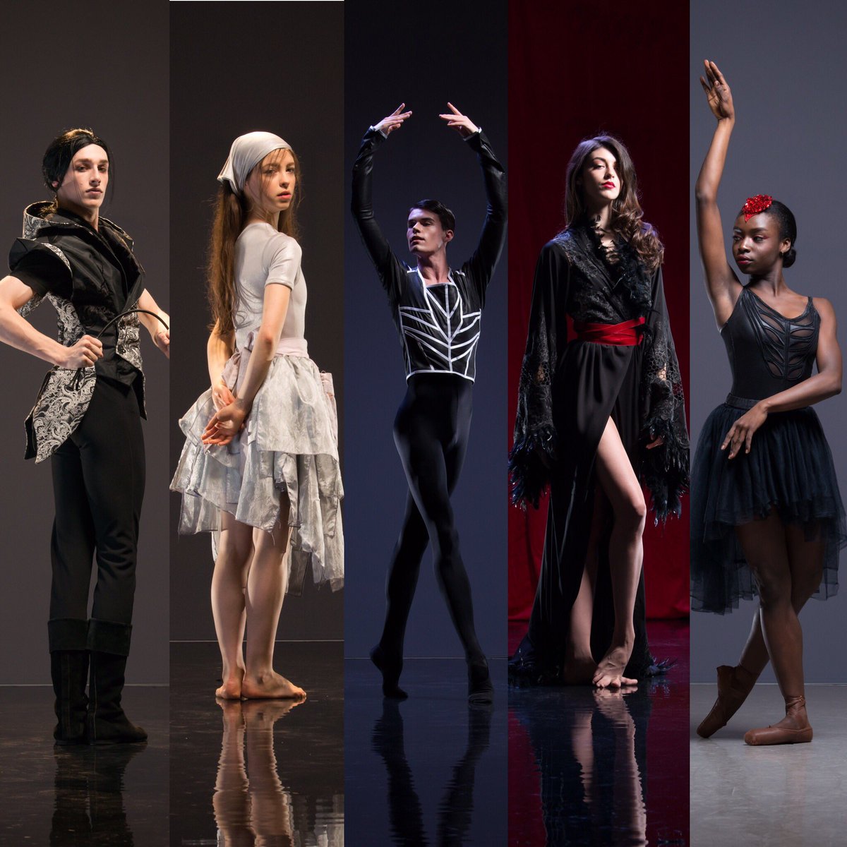 balletcentral's tweet photo. Introducing some of the characters that form the #balletcentral 2018 performance! Both shows this week @RADA_London are SOLD OUT but you can catch us on March 19th @YvonneArnaud Guildford #cinderella #odile #siegried #stepbrother @photobyASH https://t.co/dorzYcVvD4