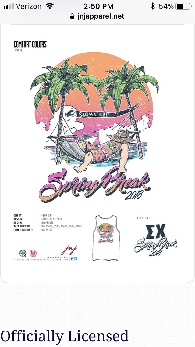 utcSigmaChi's tweet photo. Spring break is just around the corner! Celebrate the week by wearing our spring break tank tops/ shirts while spending time in the sun! The link will close Thursday (3/1/18) at 9 A.M! Both styles are $19. Place your Greek letters in the “notes” 
Link: https://t.co/AQkTQKDIwl https://t.co/Mt0c1Jjsz9