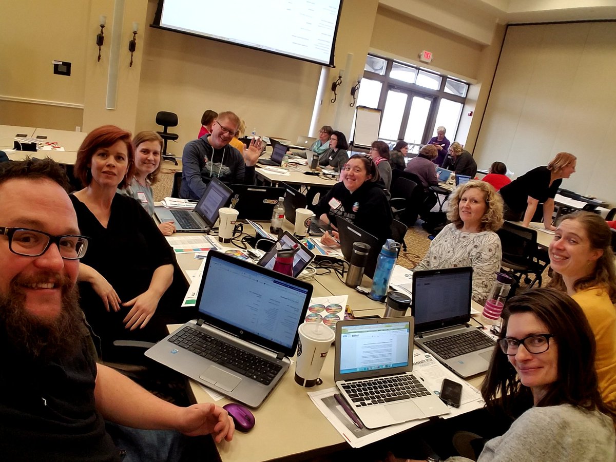 Your friendly <a href="/cf_coaches/">CF Instructional Coaches</a> and C.F. teacher librarians going through ISTE tech standards and AASL library standards to see commonalities for all kids!
