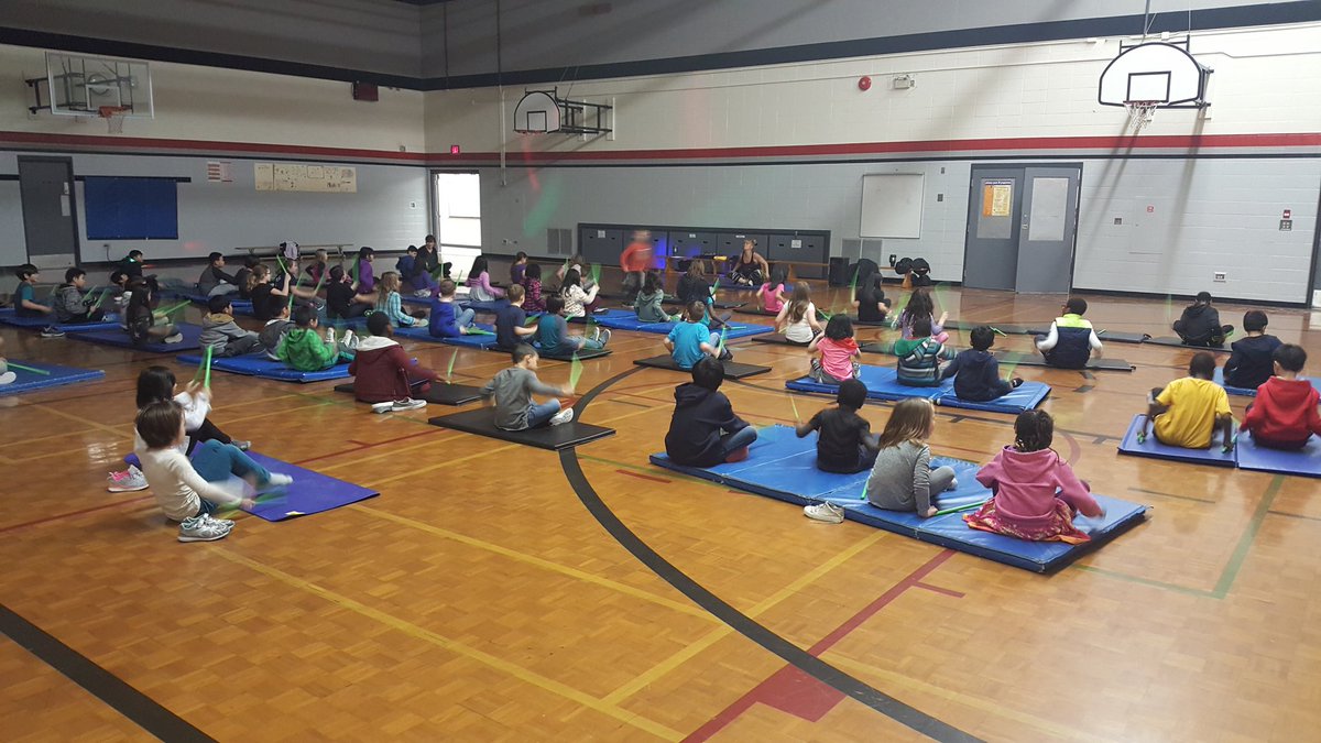 MrsBaynham's tweet photo. @StClementECSD #ECSDfaithinspires exploring movement and sound through Zumba and Pound! https://t.co/7iCZYaV0uD