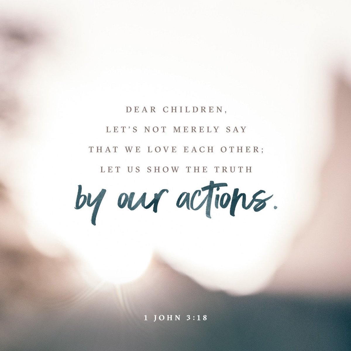 christssalt's tweet photo. 1 John 3:18 KJV; My little children, let us not love in word, neither in tongue; but in deed and in truth. https://t.co/vuiz71J3uD https://t.co/0qUuKxgoUs