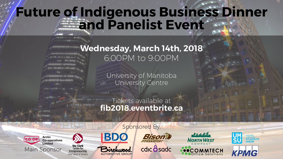 On March 14th, <a href="/UMICSAsper/">UMICS</a> will be hosting the Future of Indigenous Business Dinner and Panelist Event, the first of its kind ever at the University of Manitoba. See below for full details, including how to register! #umindigenous