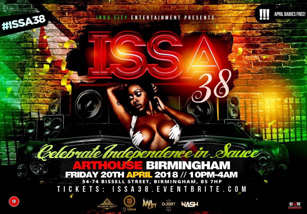 dj_botch's tweet photo. #Issa38 #innacity ๐ฟ๐ผ
20th April ๐
ยฃ4 Super Early Bird Tickets Out Now๐ท
DJ LINE UP OUT SOON๐
Link:
https://t.co/ce8G0T5NvE https://t.co/N7LsDBALiR