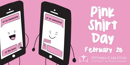 HCentennialPS's tweet photo. Pink shirt day tomorrow!!!
@OCDSB https://t.co/W6FwNMyrwV
