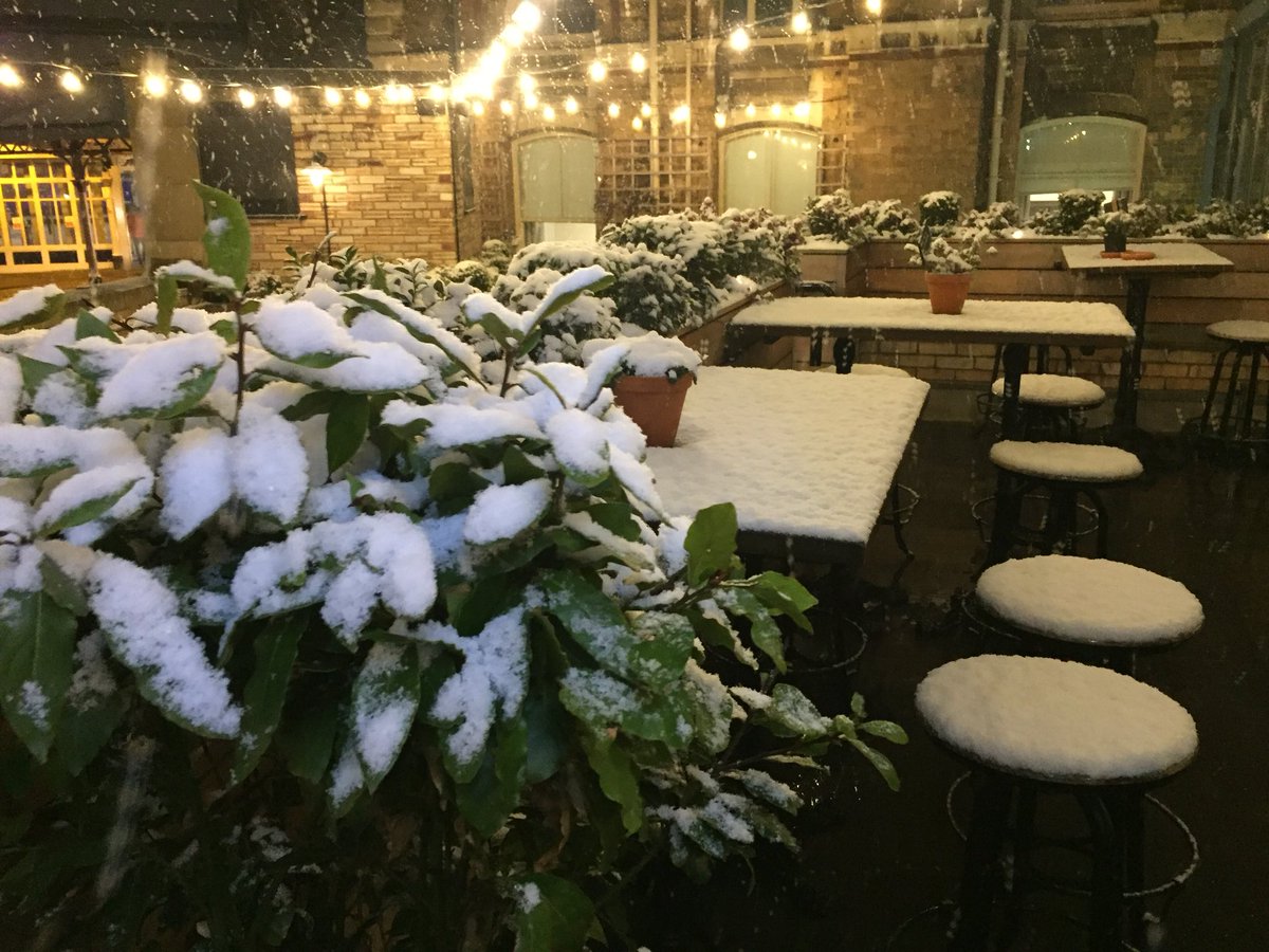 daviddunninguk's tweet photo. No tea on the terrace tonight but it looks more like an alpine retreat @PrincipalYork @RefectoryYork #york #UKSnow #york @minsterfm https://t.co/Y7UPHoP5F0
