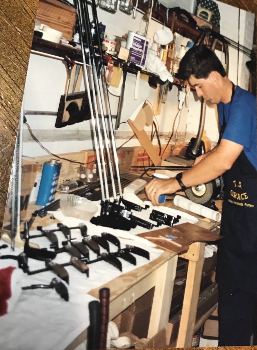 Graceputters's tweet photo. How about 1992 in my first Garage!! All those were welded necked handmades for Tour Players!! https://t.co/GKb6EtHNbk