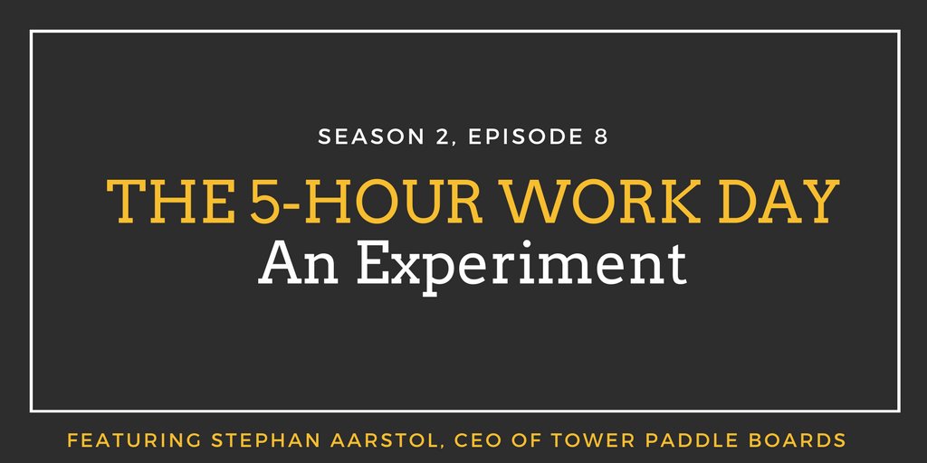 TheManilaFolder's tweet image. Catch the latest episode of The Manila Folder #podcast. I talk to @TowerPB founder, Stephan Aarstol, about creating a hyper-productive workforce by cutting the standard 8-hour workday to a 5-hour workday. #hr #productive #startup buff.ly/2EXWaAP