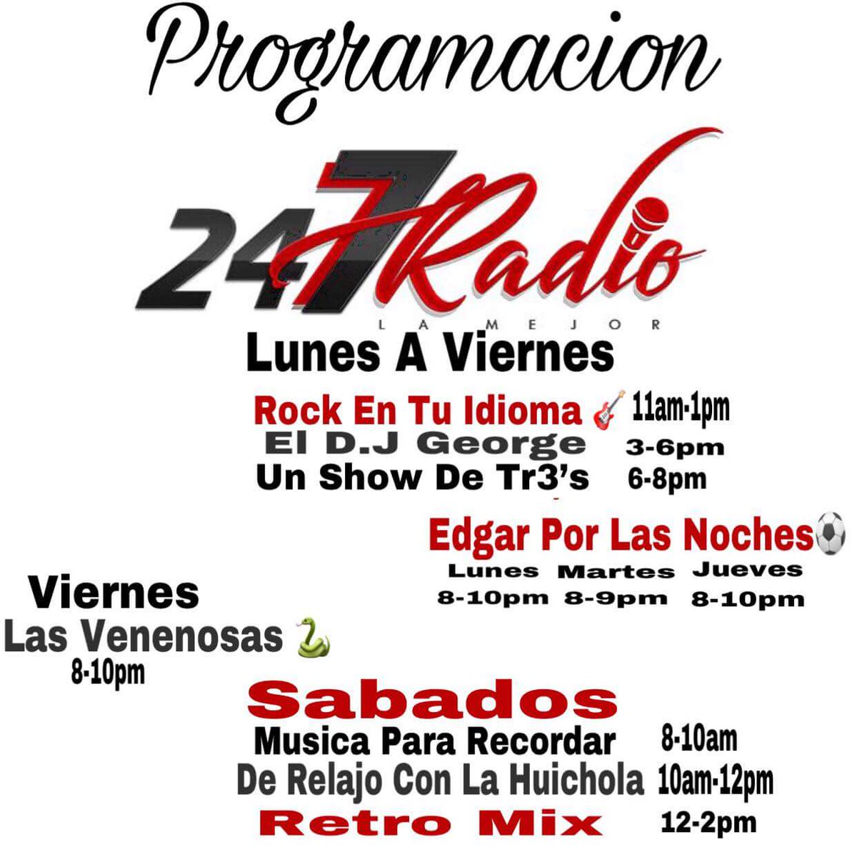 eldjGeorge's tweet photo. 24/7 Radio La Mejor find us in Tunein Instagram Snapchat Google Facebook 
Www.247Radiolamejor.c
El dj George Public Figure Denver Colorado https://t.co/vL5sxnxW5b