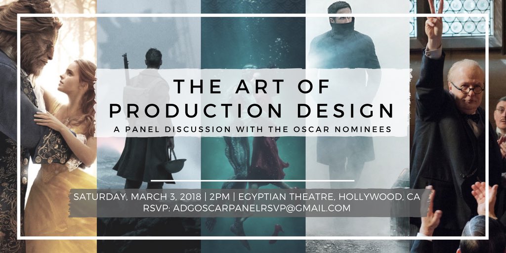 ADG800's tweet image. Join us as we speak with this year’s #Oscars Nominated #ProductionDesigners and #SetDecorators! Visit ADG.org for more information!