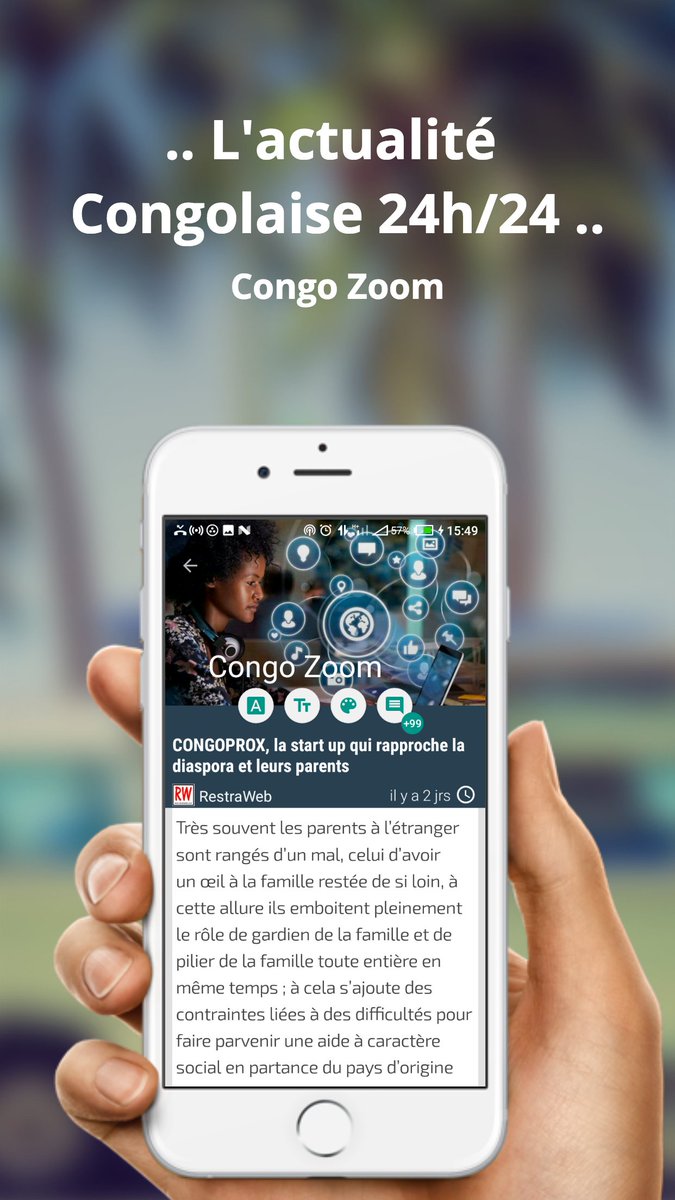 steve111MV's tweet photo. #App #CongoZoom (#Fr|#En) -> #Actualité #News #Debats #Tourisme #Histoire #Quiz...

#Made in #Congo | @ADIAC_LDB @voxcongo @Restraweboffic1...avec #Amour pr le #Monde
#ChezMoiAuCongo #Youth @FRANCE24 @RFIAfrique @jeune_afrique @PostesTelecomcg @TourismeGouvCg @AFRICA24TV #Team242 https://t.co/uP1cpZoBrM