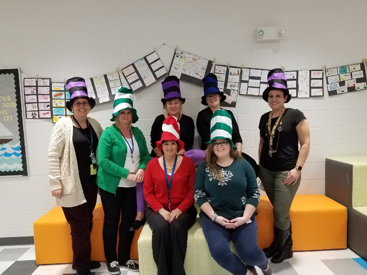 DMS 8th grade teachers celebrating Dr. Suess week!