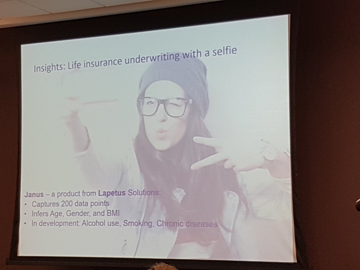 stan_EA's tweet photo. Selfie Underwriting using AI #ICTC18 https://t.co/naLPubCHrt