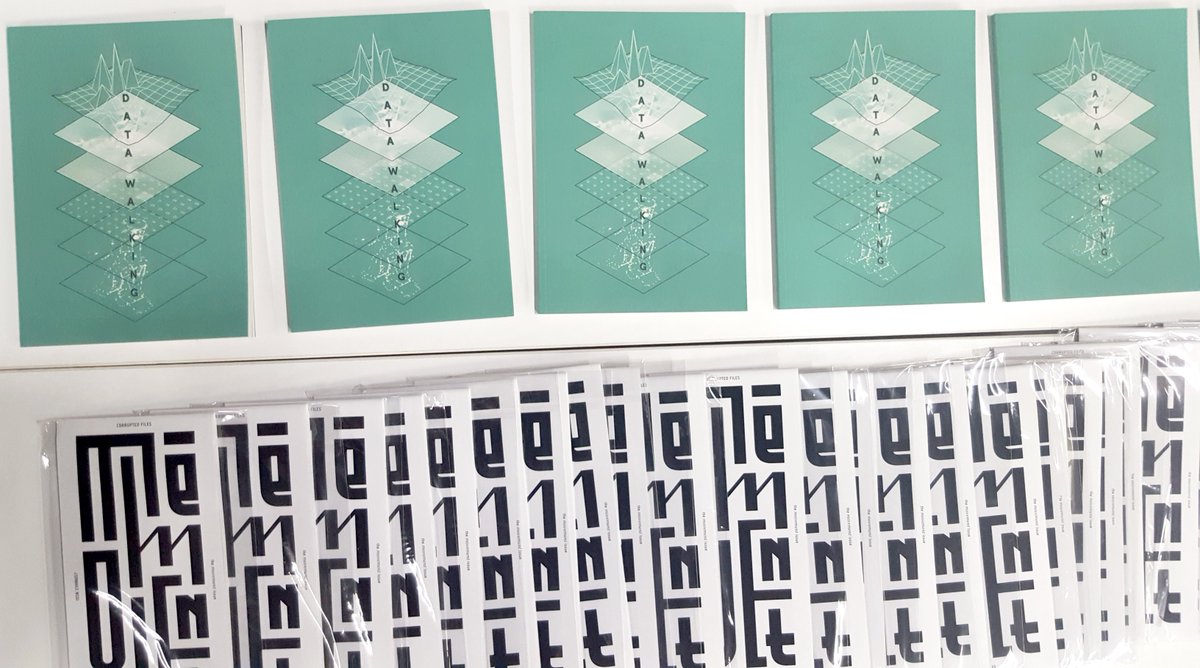 Our contributor David Hunter, whose research features in Corrupted Files issue #3: the Movement Issue (corruptedfiles.org.uk/portfolio/data…) has just published his book 'Data Walking' - launched at the same time as Corrupted Files issue #3! Don't they look good together, @DHDPIC ?