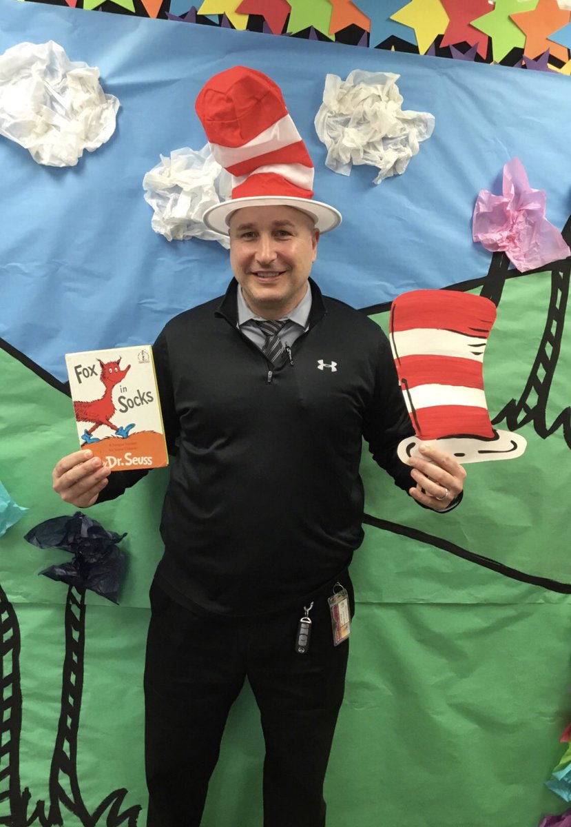 BloomCarrollLSD's tweet photo. Right to Read week continues at BCIS! Today’s mystery guest reader was .... Mr. Young, principal of BCMS. Mr. Young had all of the students engaged with his reading of “Fox in Socks”! 🦊 🧦 📖 Stay tuned to see who our mystery guest reader will be for Wednesday! #bcwows https://t.co/uCBsCNQ3yA