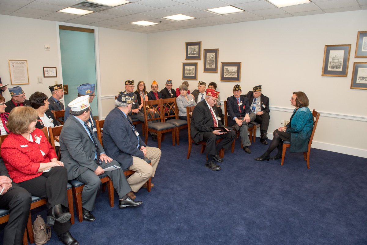 SenatorFischer's tweet photo. Always wonderful to meet with representatives of the Nebraska  @AmericanLegion . Thank you for your service and for your advocacy on behalf of all veterans. #NEvets #Service #USA https://t.co/LkZ8qCvPIJ