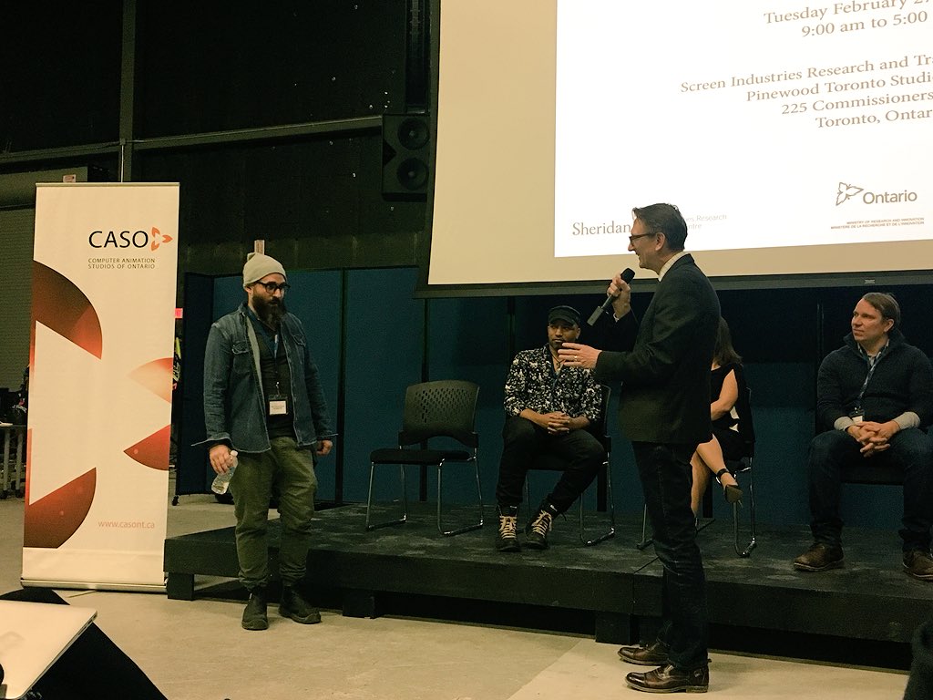 At @sirtcentre this afternoon, Sean <a href="/weare1188/">weare1188</a> is on a panel talking about the future of AR/VR.