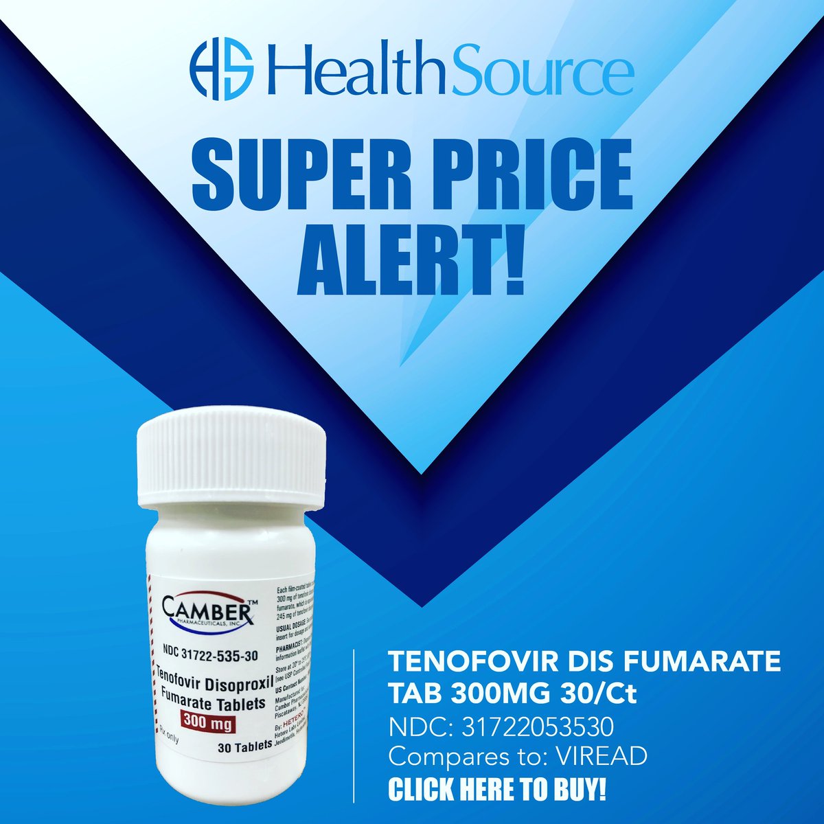 ATTN INDEPENDENT PHARMACY OWNERS:
TENOFOVIR NOW IN STOCK!

#HealthSource #HealthSourceDistributors #HSD #Pharma #Pharmaceuticals #PharmaceuticalSales #Tenofovir #Generics #Brands #Pharmacy #Pharmacies #PharmacyOwner #IndependentPharmacy #IndependentPharmacies