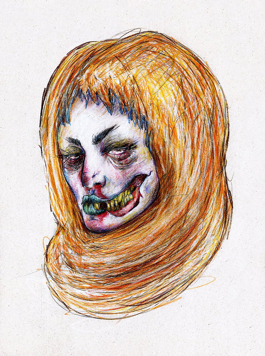 LaLocadelColor's tweet photo. Extravagancia 1 *Ilustración nueva* 
#Ilustrationart #color #ugly #bizarre #lapizdecolor https://t.co/qhTKDO4Wyc