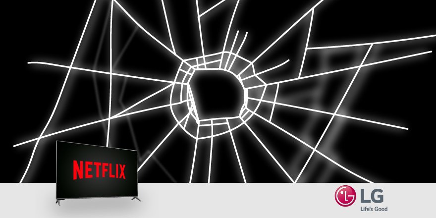 LGuruguay's tweet photo. Mirá una de las series más comentadas del momento como corresponde. Nuestros televisores LG hacen Perfect Match con Netflix. 😉 https://t.co/PWCH86xlnw