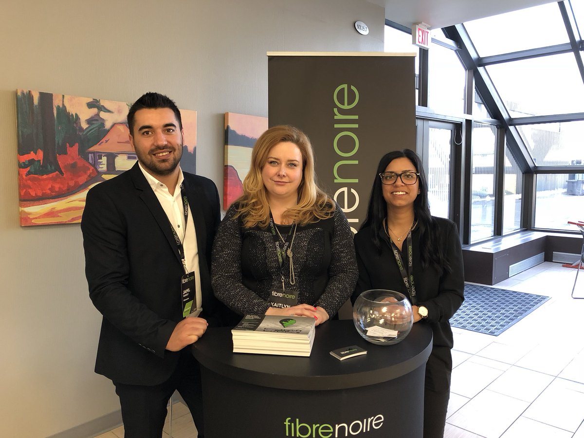 Fibrenoire's tweet photo. The @Fibrenoire Ottawa team at the PureColo Open House in Ottawa this evening. #ottawa #wearefibrenoire #fibrenoirerepresent #purecolo https://t.co/KskxbpzyNq