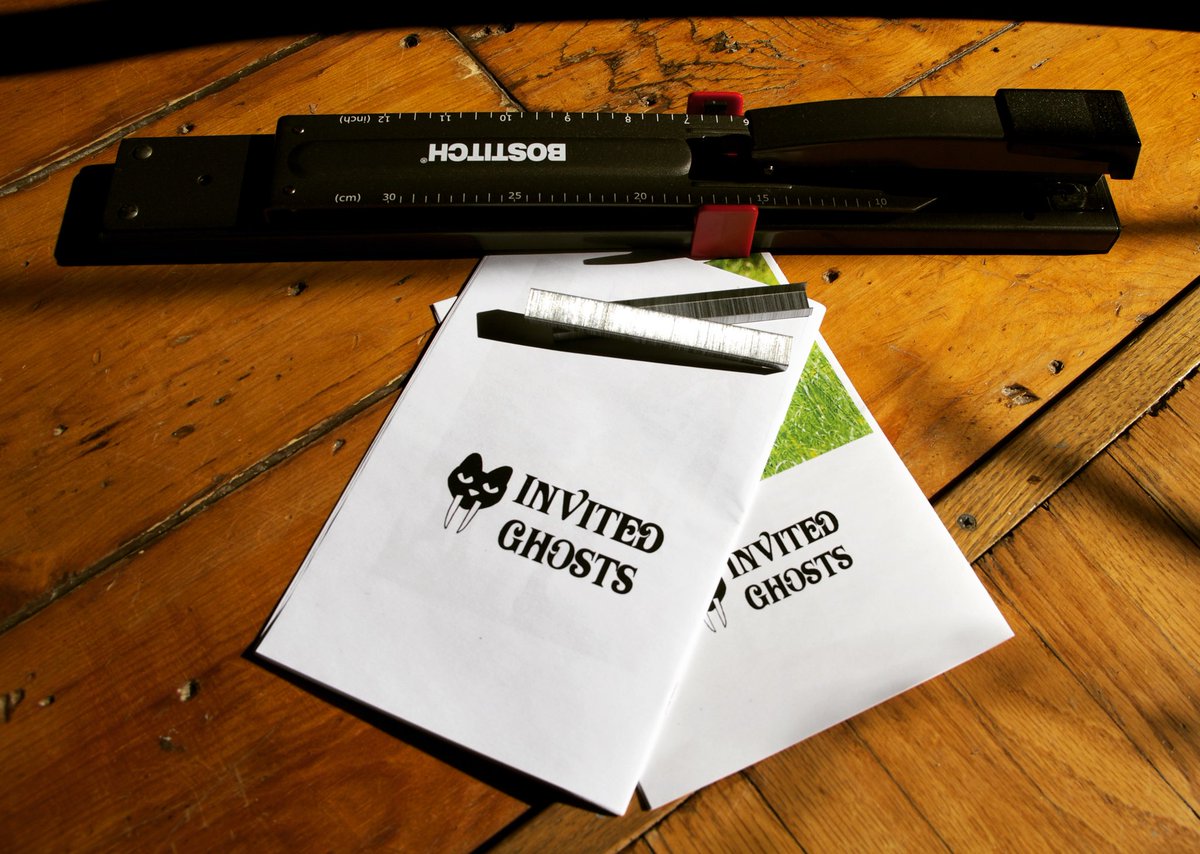 dusting off the long-armed stapler, best friend of the zinemaker! #zinester