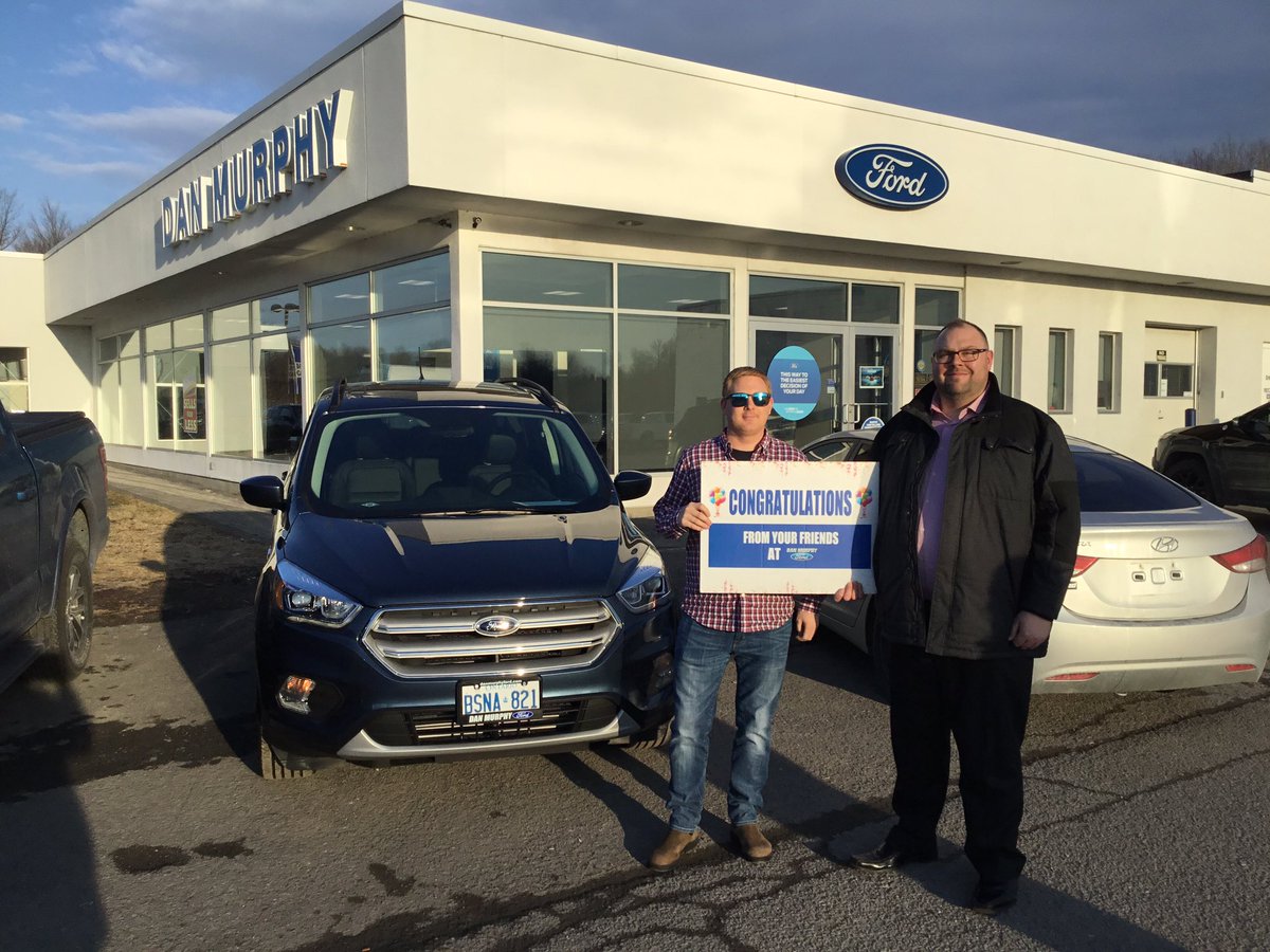 BarrhavenFord's tweet photo. Thomas and his new 2018 Escape! Thanks for your business, and welcome to the Dan Murphy Ford Family. https://t.co/Q2gwfhgYv9